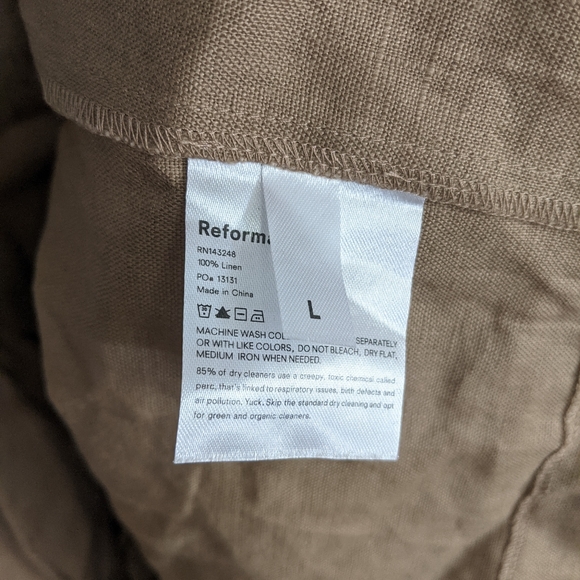 NEW Reformation Florence Linen Wrap Skirt Large - Picture 5 of 9